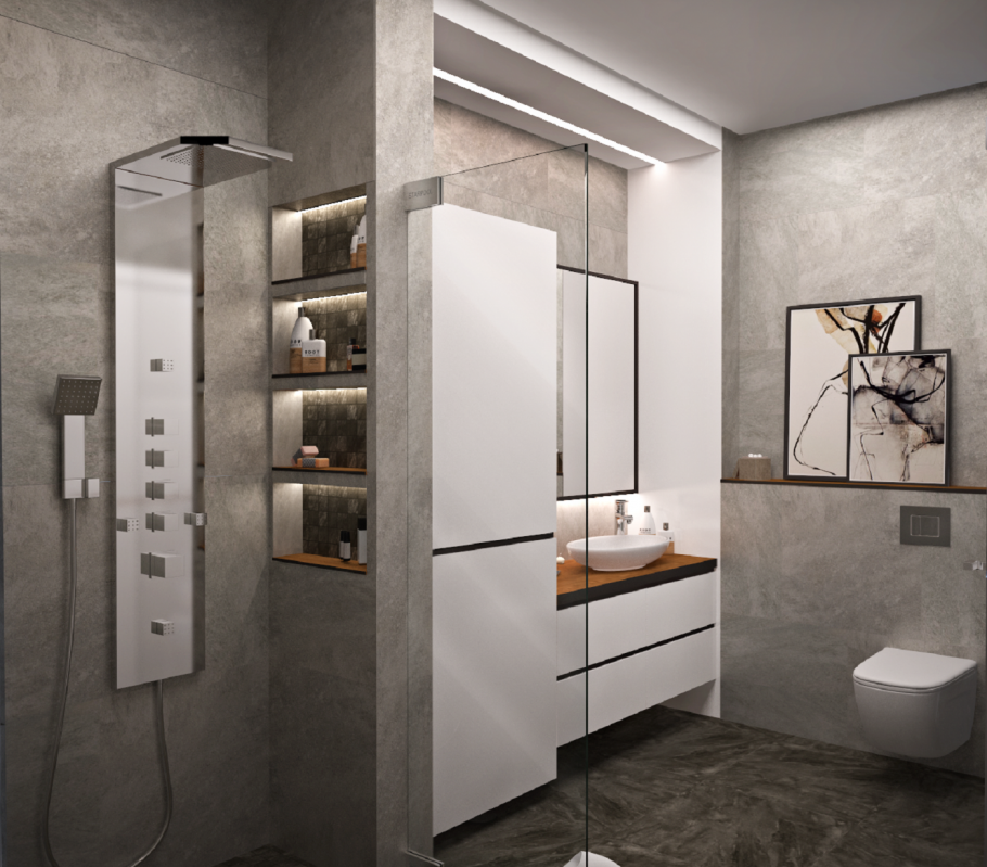 Комната с ванная стена трансформер