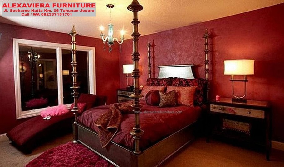 Стили дизайна спальни бордо