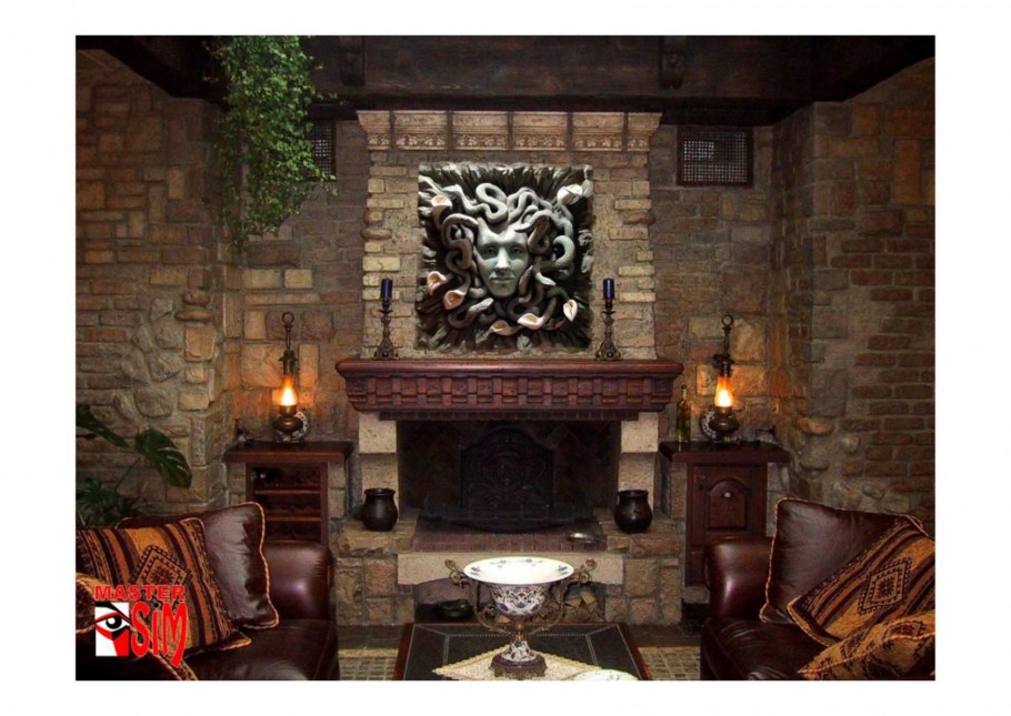 Камин в средневековом замке