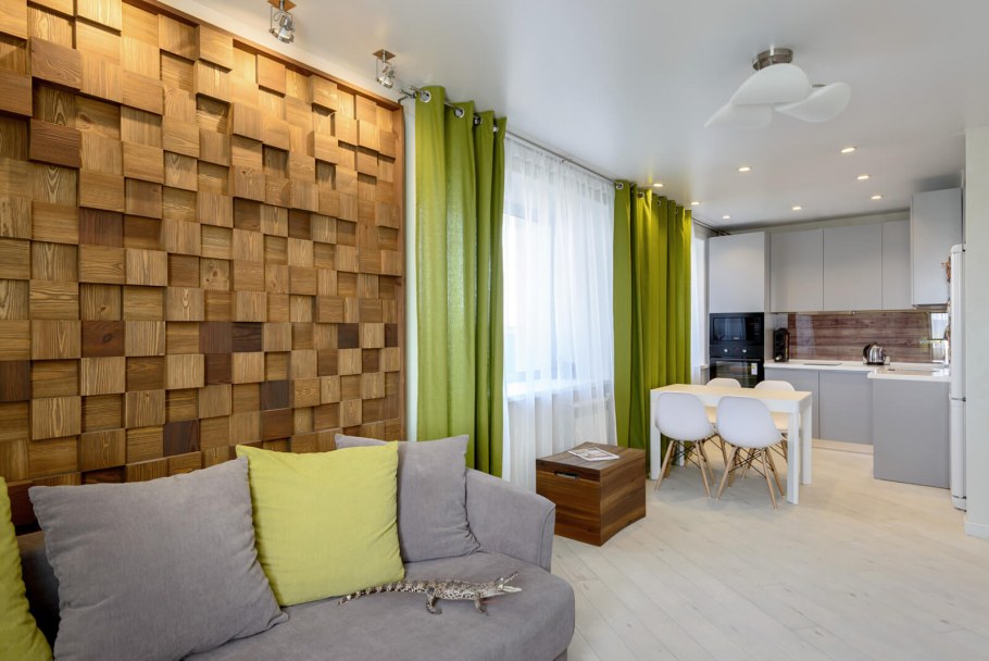 Интерьер экостиль с растениями