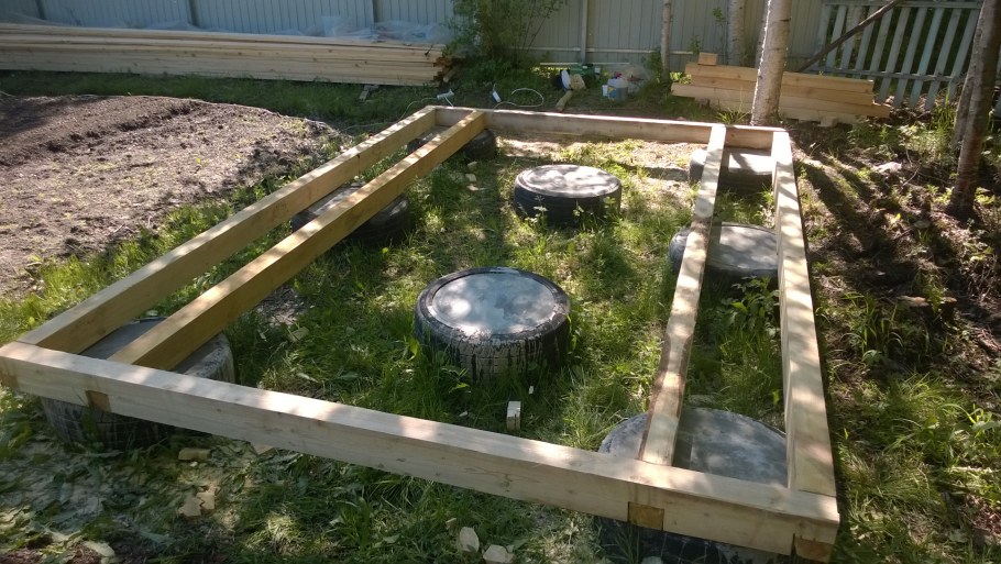 Хозблок из доски 150 на 25