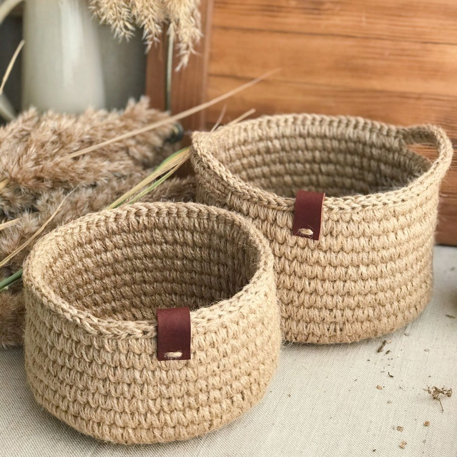 Корзинки из джута икеа