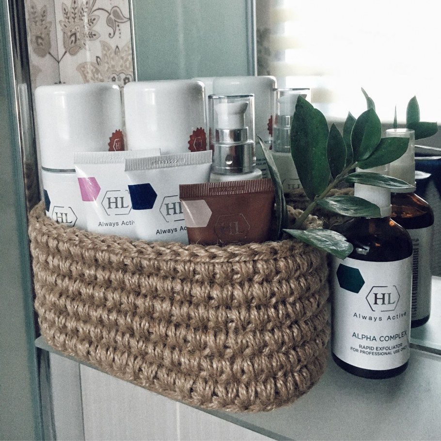 Большая корзина из джута