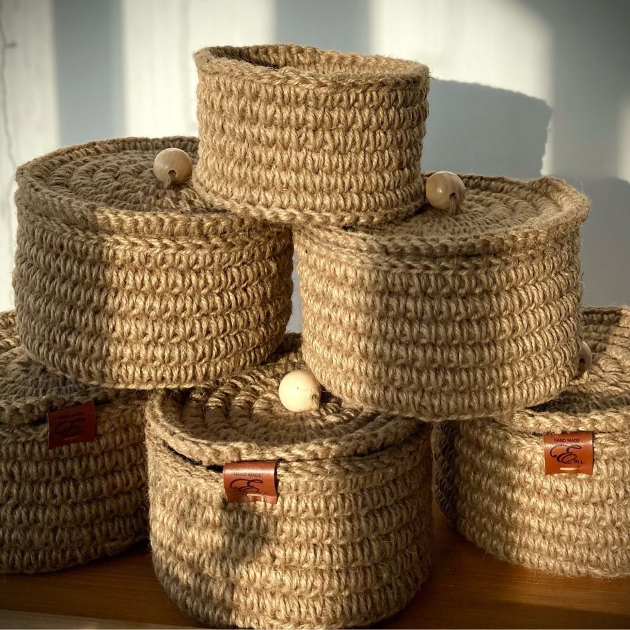 Корзина из джута