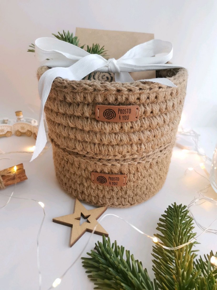 Большая корзина из джута