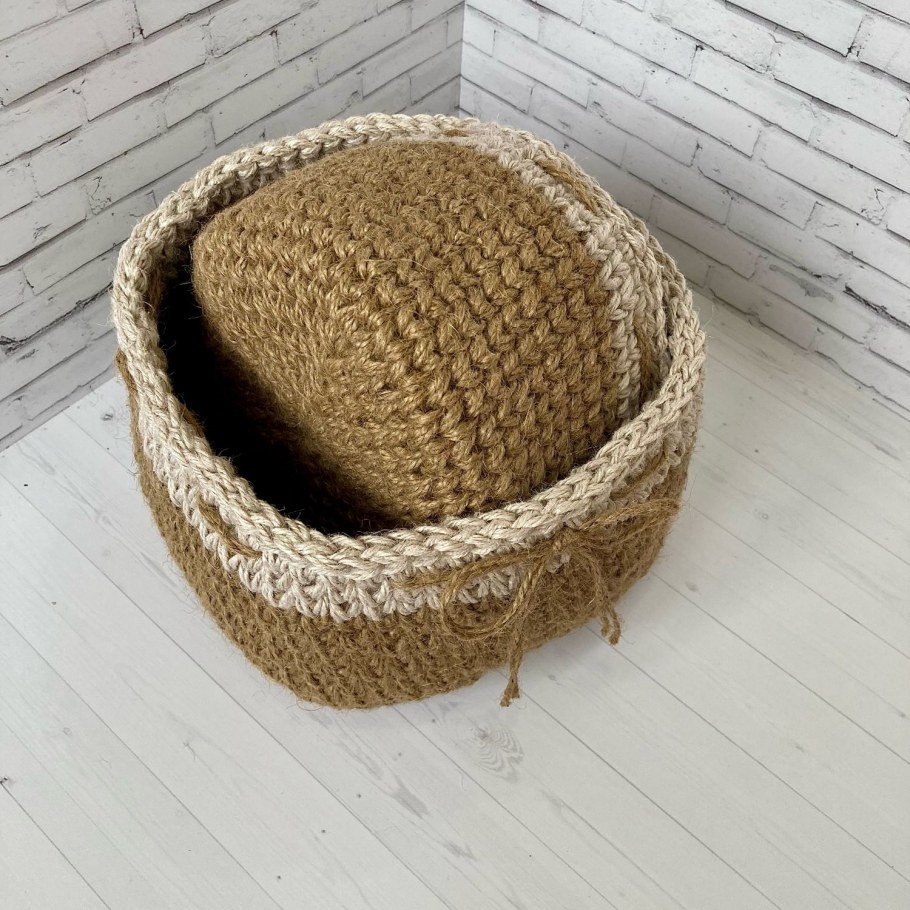 Корзина из джута икеа