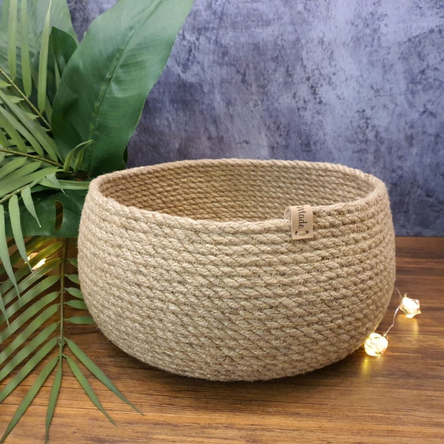 Корзина для белья из джута