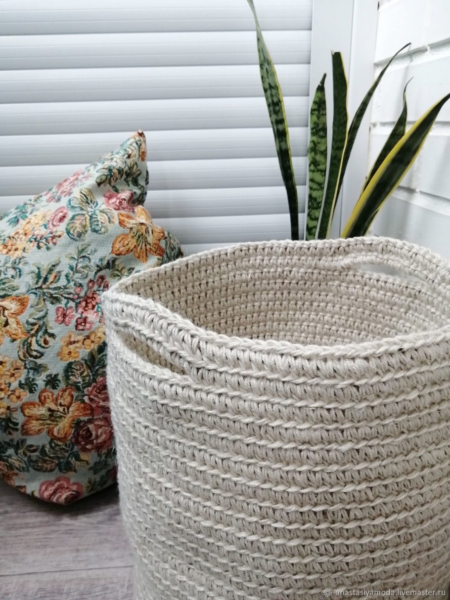 Подсвечник из джута крючком