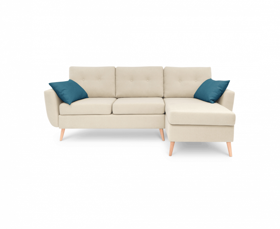 Угловой диван estetica на деревянных ножках