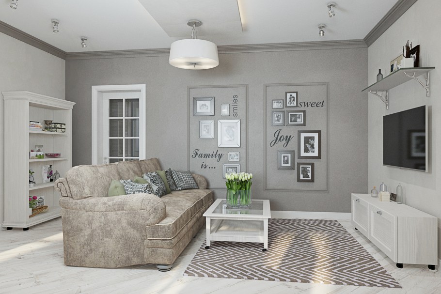 Гостиная с элементами Прованса