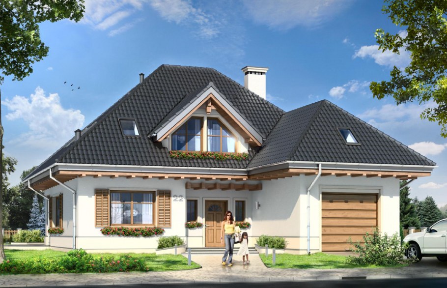 Вальмовая мансардная кровля