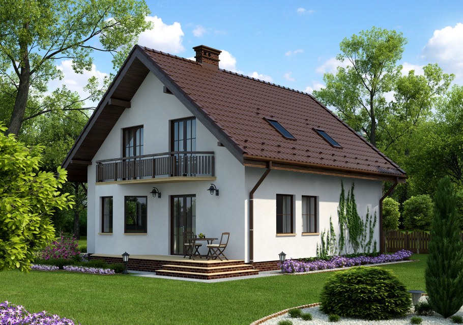 Проекты домов с мансардой