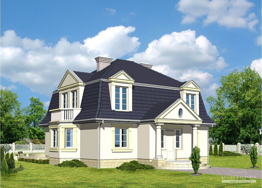 Вальмовая мансардная крыша