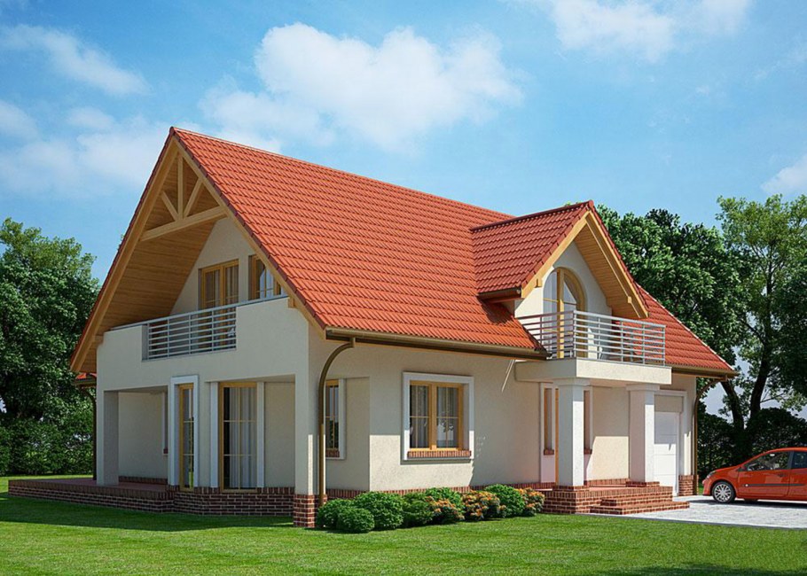 Крыши домов с мансардой