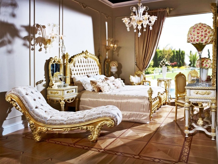 Спальня в стиле гламур