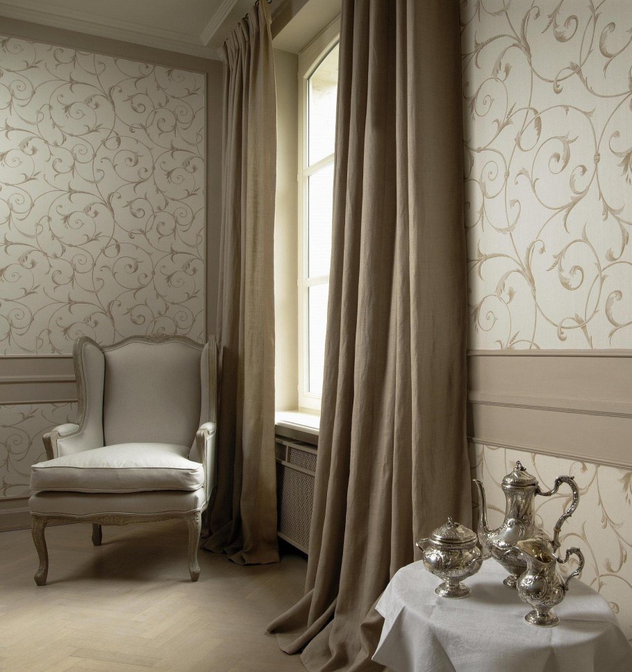 Комната в шоколадно бежевых тонах