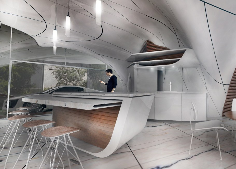 Световая 3d панель Zaha