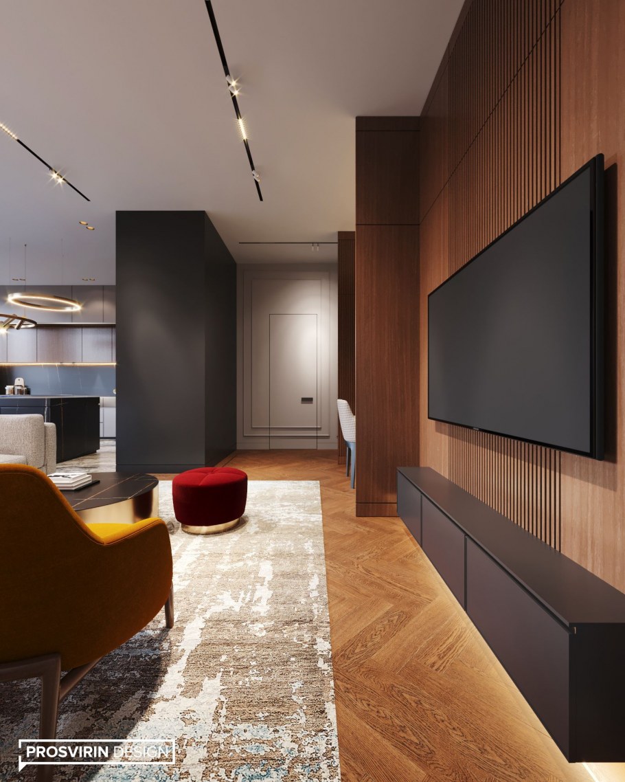 Телевизор на белой стене