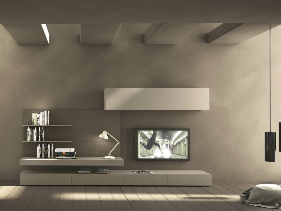 Необычные стенки в гостиную