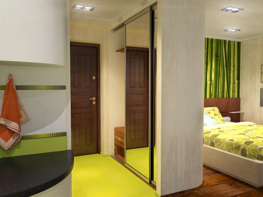 Зонирование однокомнатной хрущевки 30 кв.м