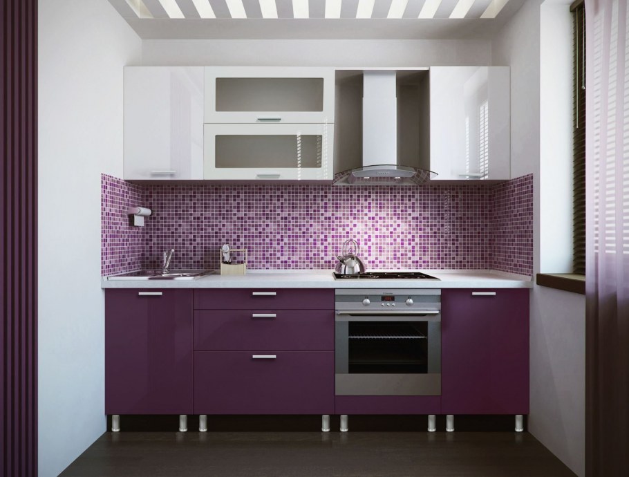 Кухня "Валерия-м страйп" черная