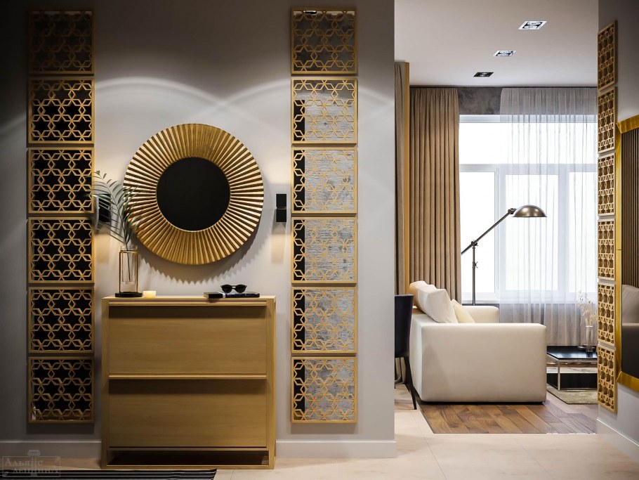 Зеркальная 3d панель Khokhloma