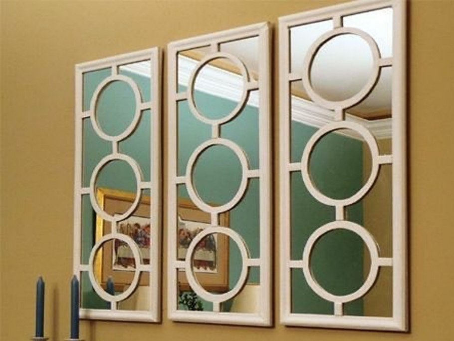 Зеркало золото Гексагон