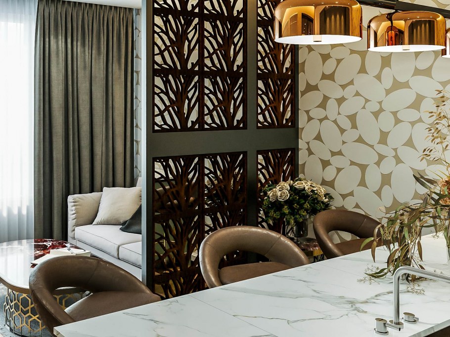 Зеркальная 3d панель labirint