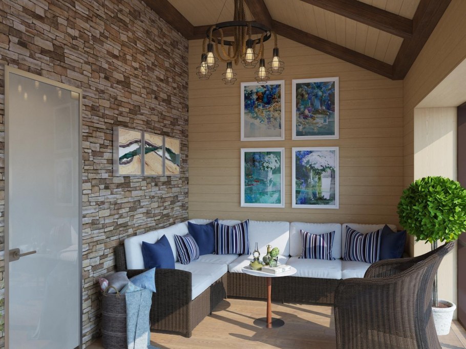 Комната отдыха в бане в стиле Прованс