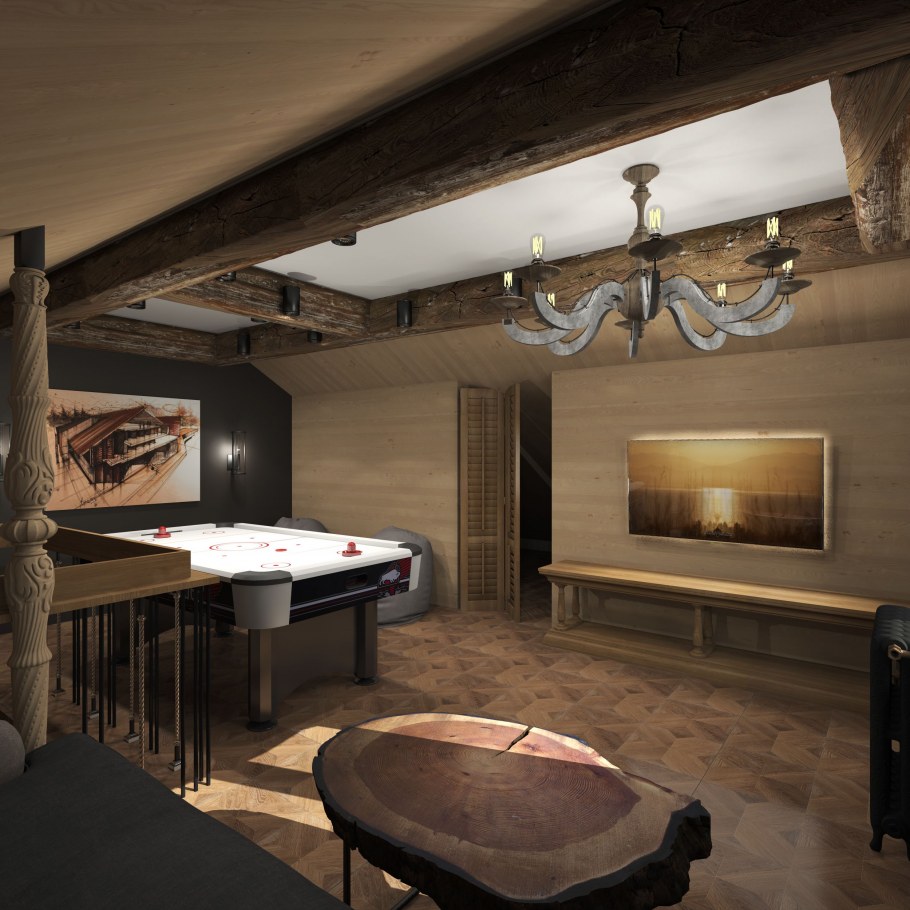 Комната отдыха в стиле лофт