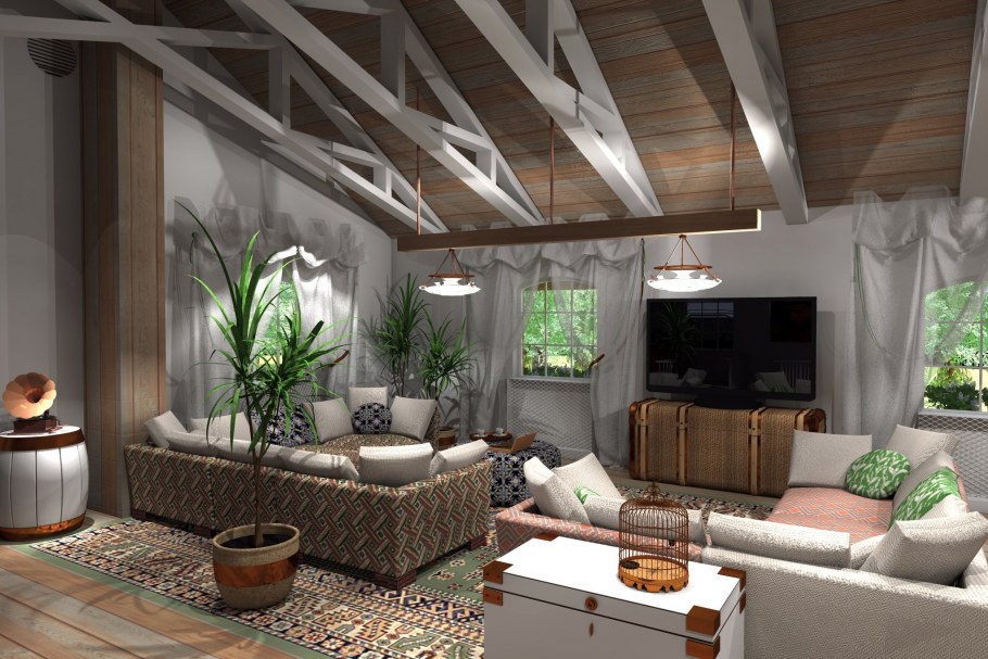 Комната отдыха в современном стиле