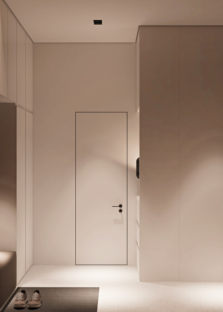 Скрытая дверь в интерьере