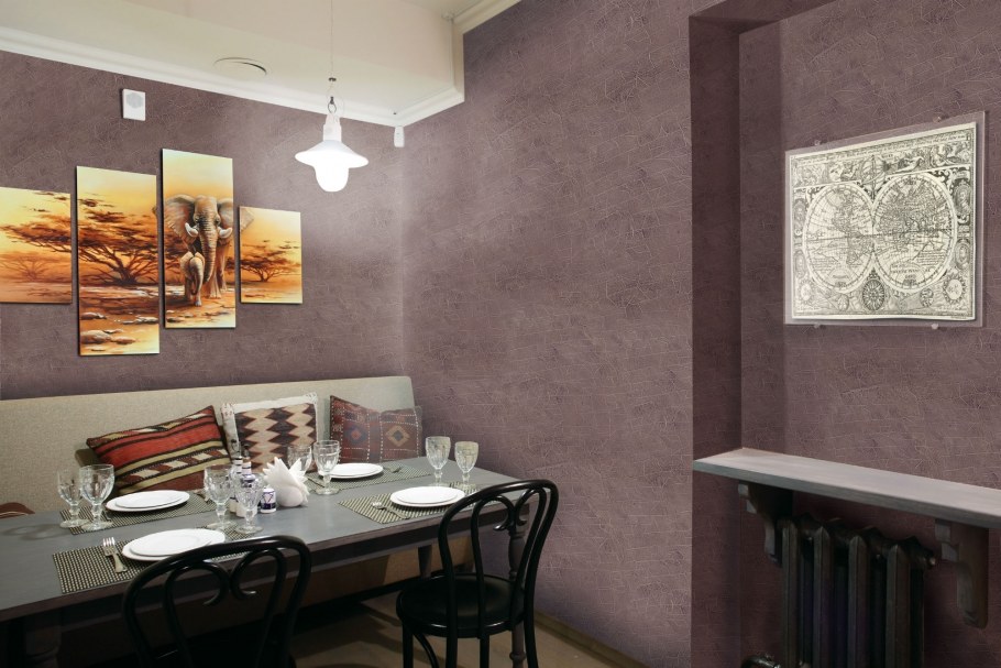 Оштукатуренные стены в интерьере