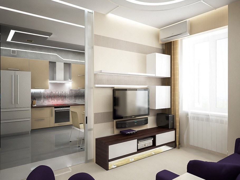 Гостиная в малогабаритной квартире