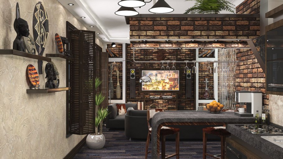 Интерьер лофт