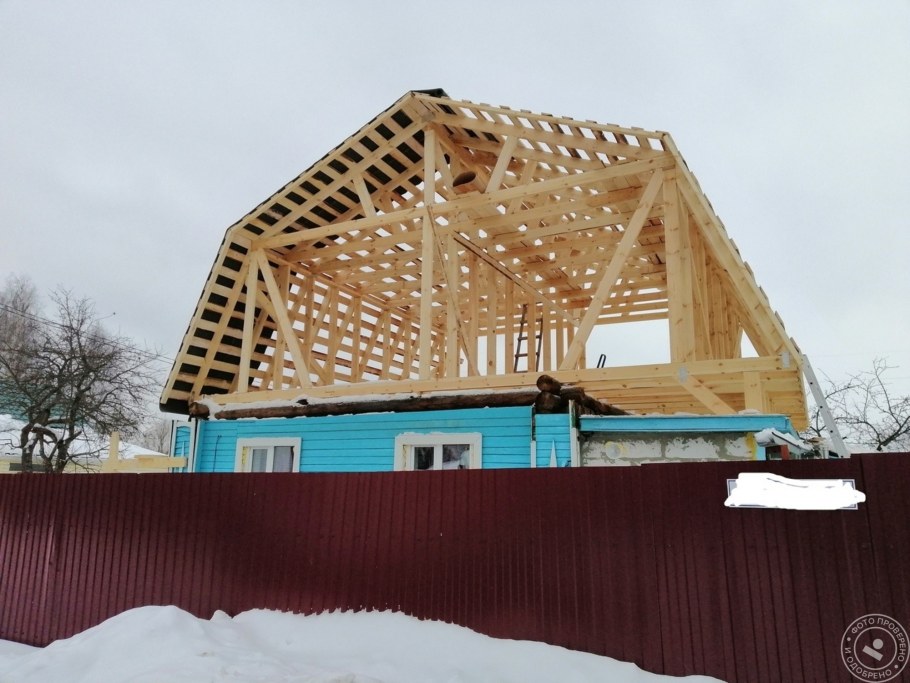 Стропильная система ломаной мансардной