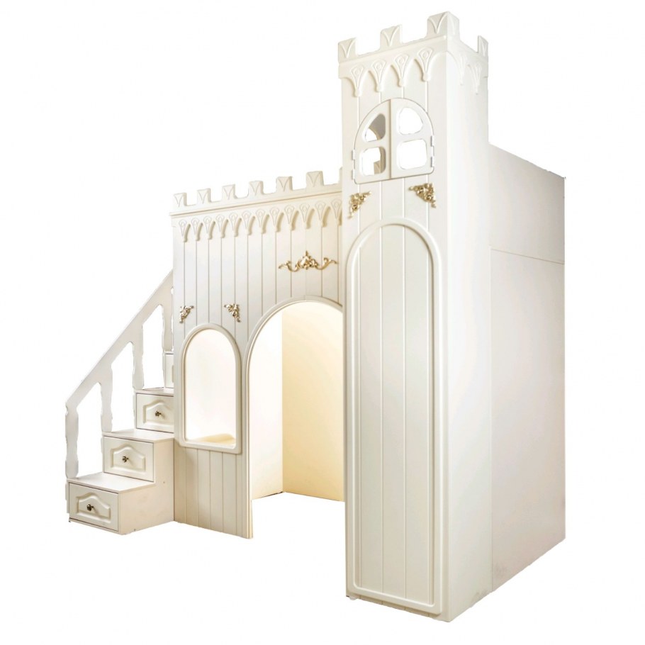 Кровать-чердак с лестницей-комодом "Benito"