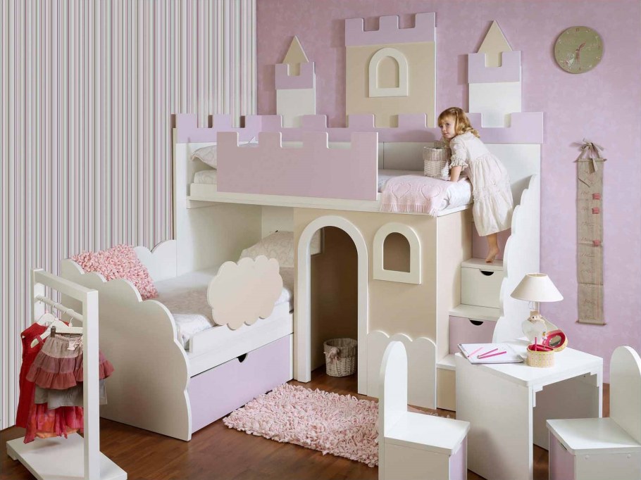 Детская кровать замок принцессы
