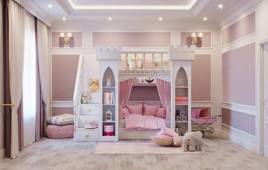 Кровать замок принцессы