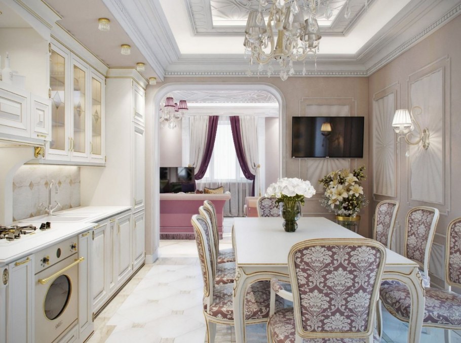 Интерьер коттеджа в классическом стиле
