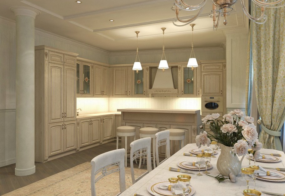 Гостиная Неоклассика слоновая кость