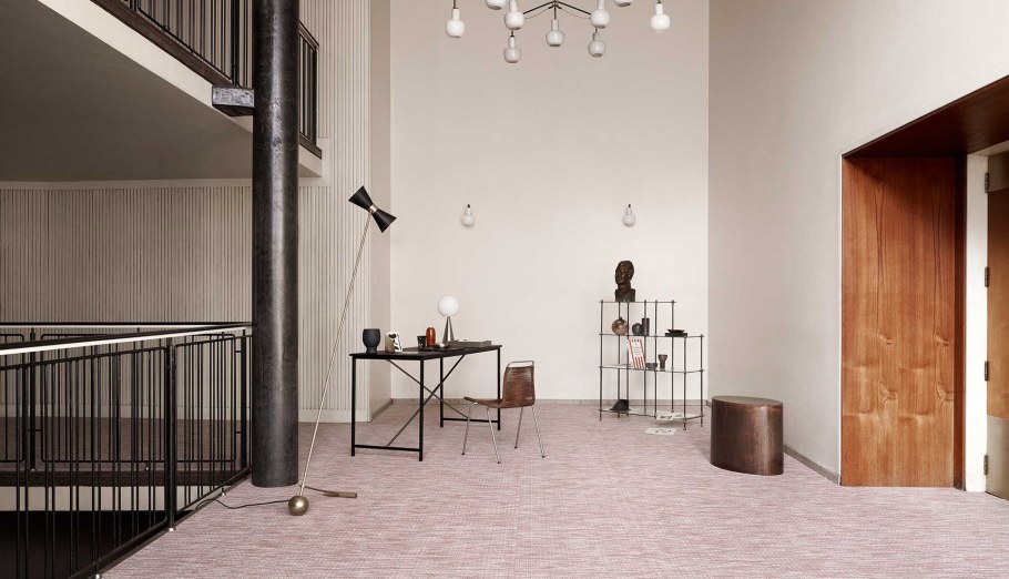 Плетеный виниловый пол в интерьере