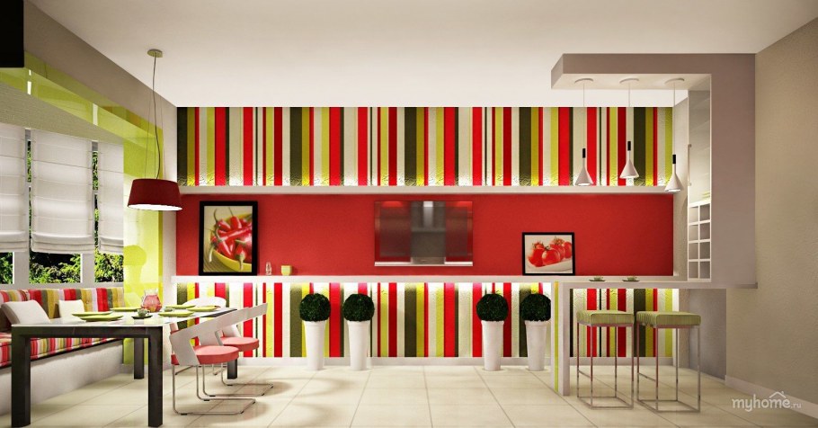 Веселые яркие кухни
