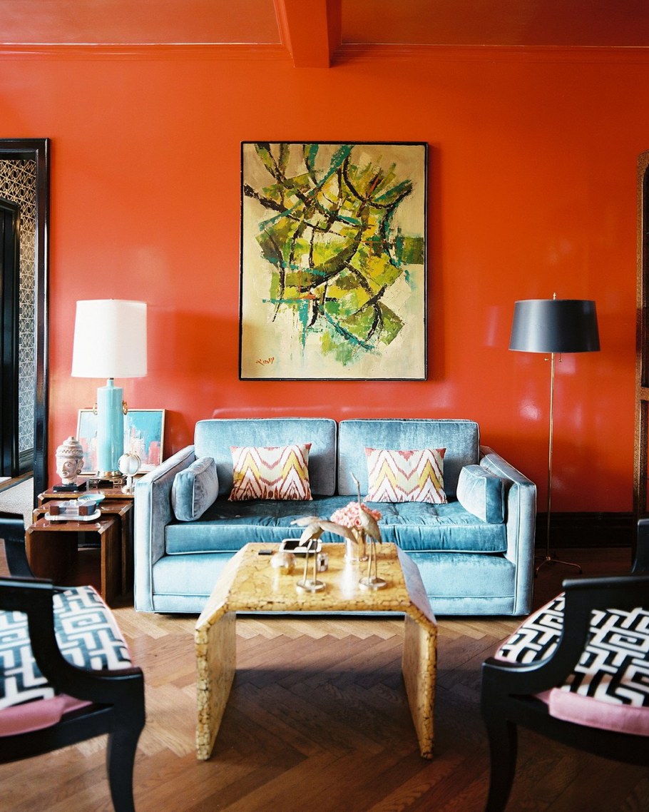 Яркие оттенки в интерьере