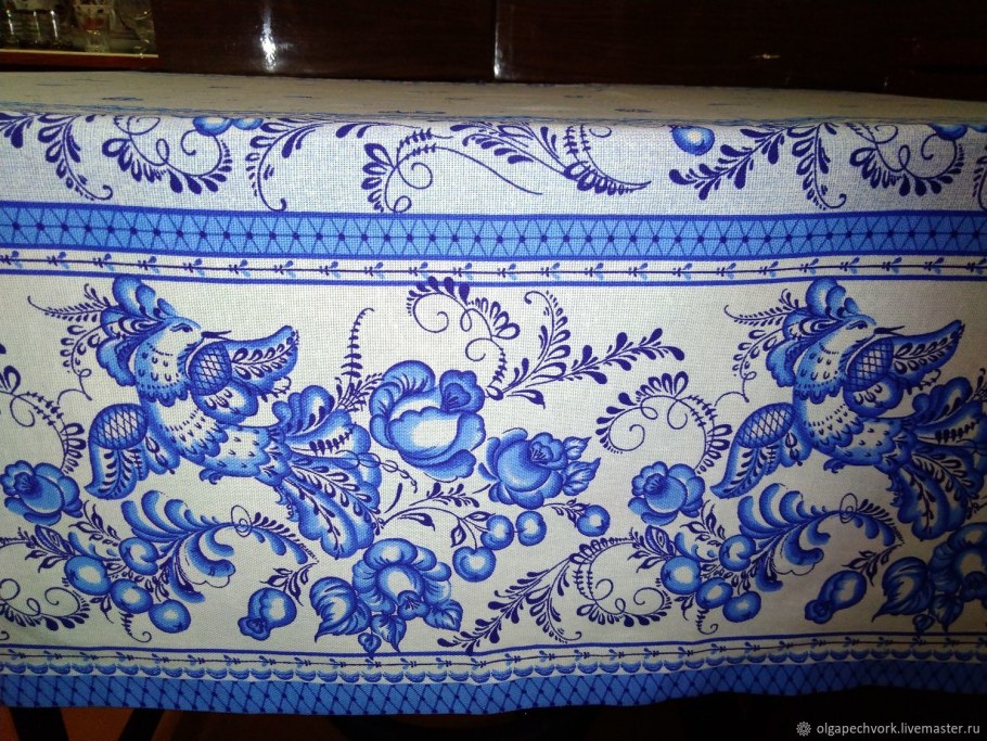 Трехгорная мануфактура скатерть Гжель