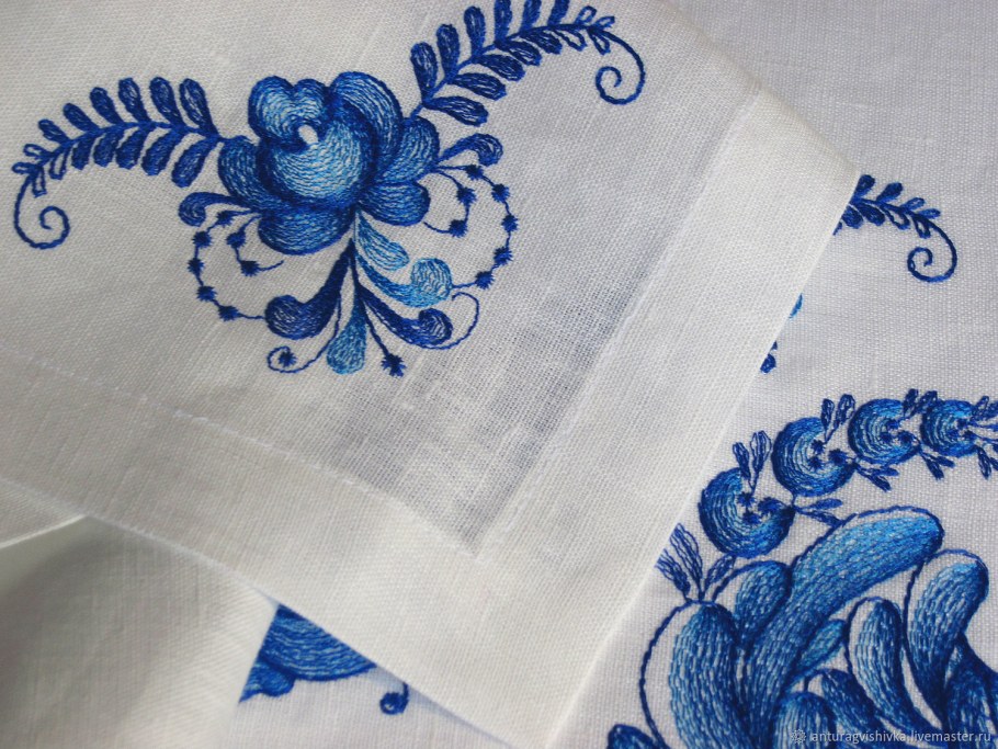 Вышивка Гжель