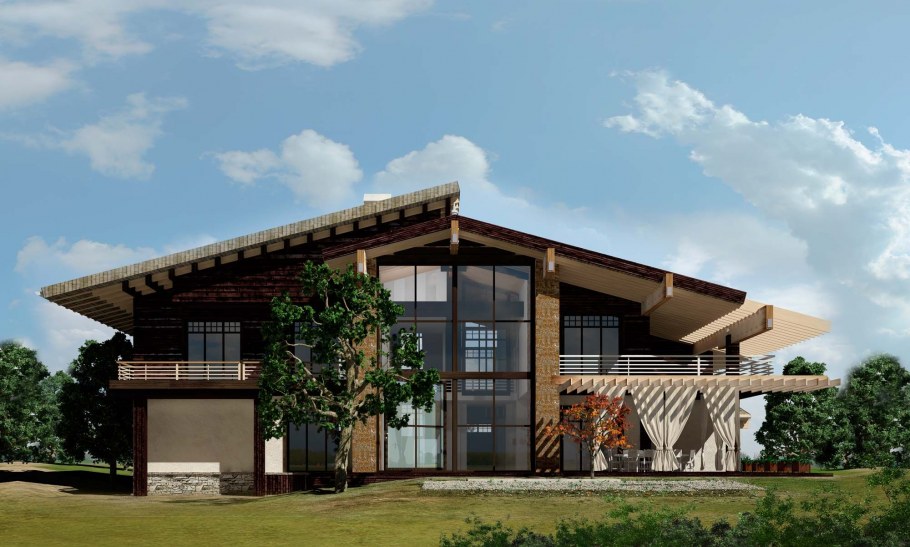 Фасад Модерн Шале