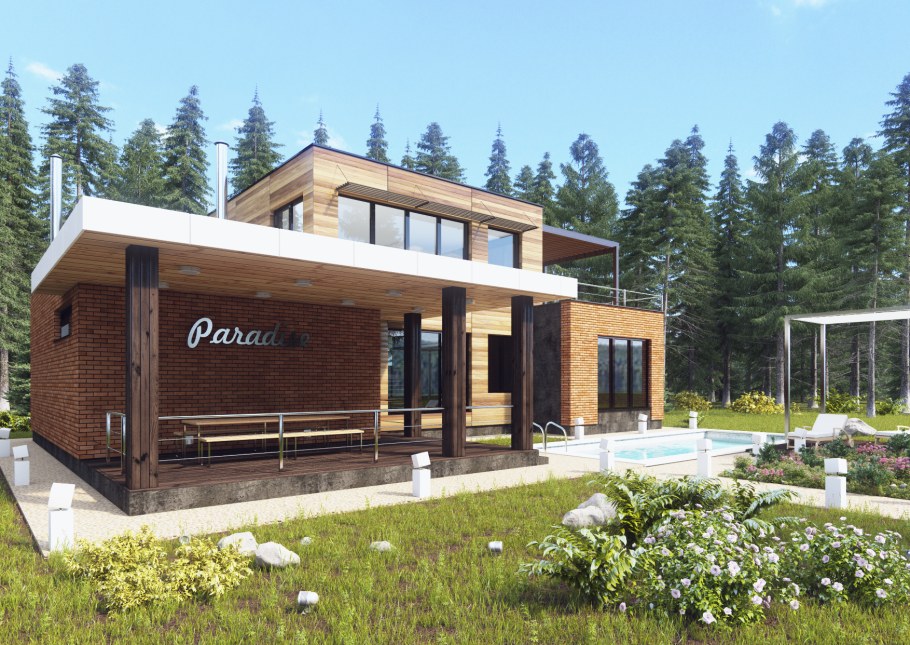 Проект современной бани