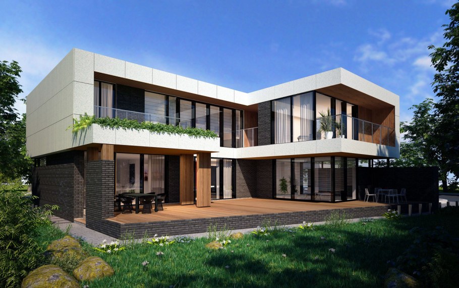 Фасад в стиле Минимализм