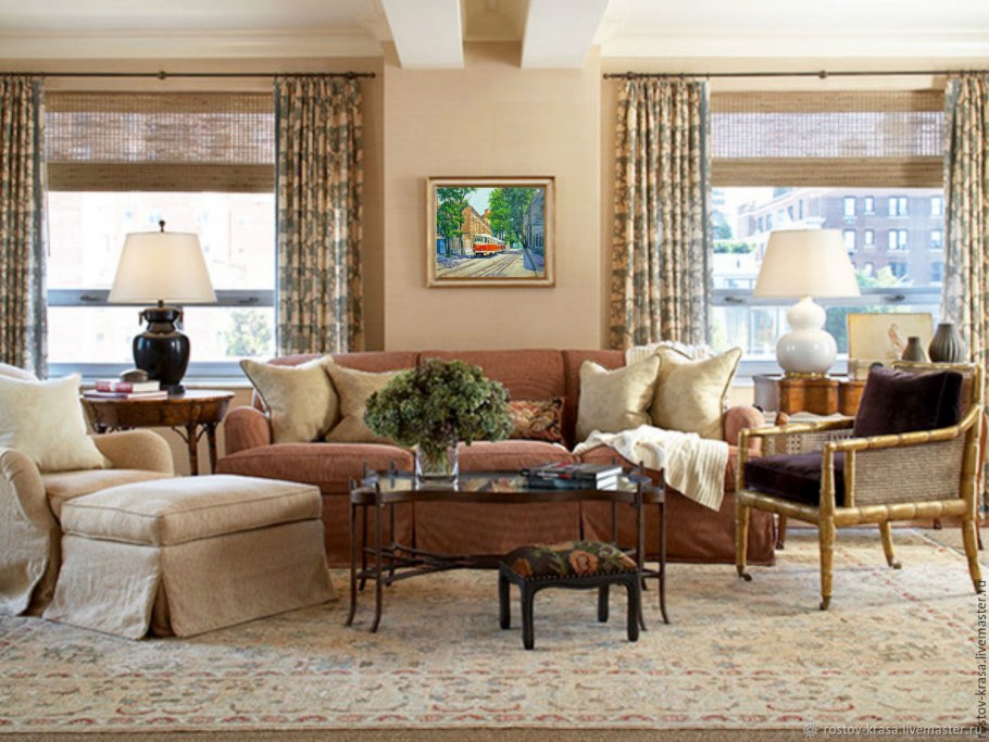 Кремовые стены в интерьере